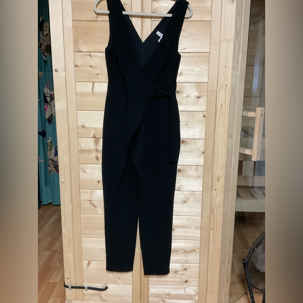 BCBGMAXAZRIA Black Sleeveless Jumpsuit